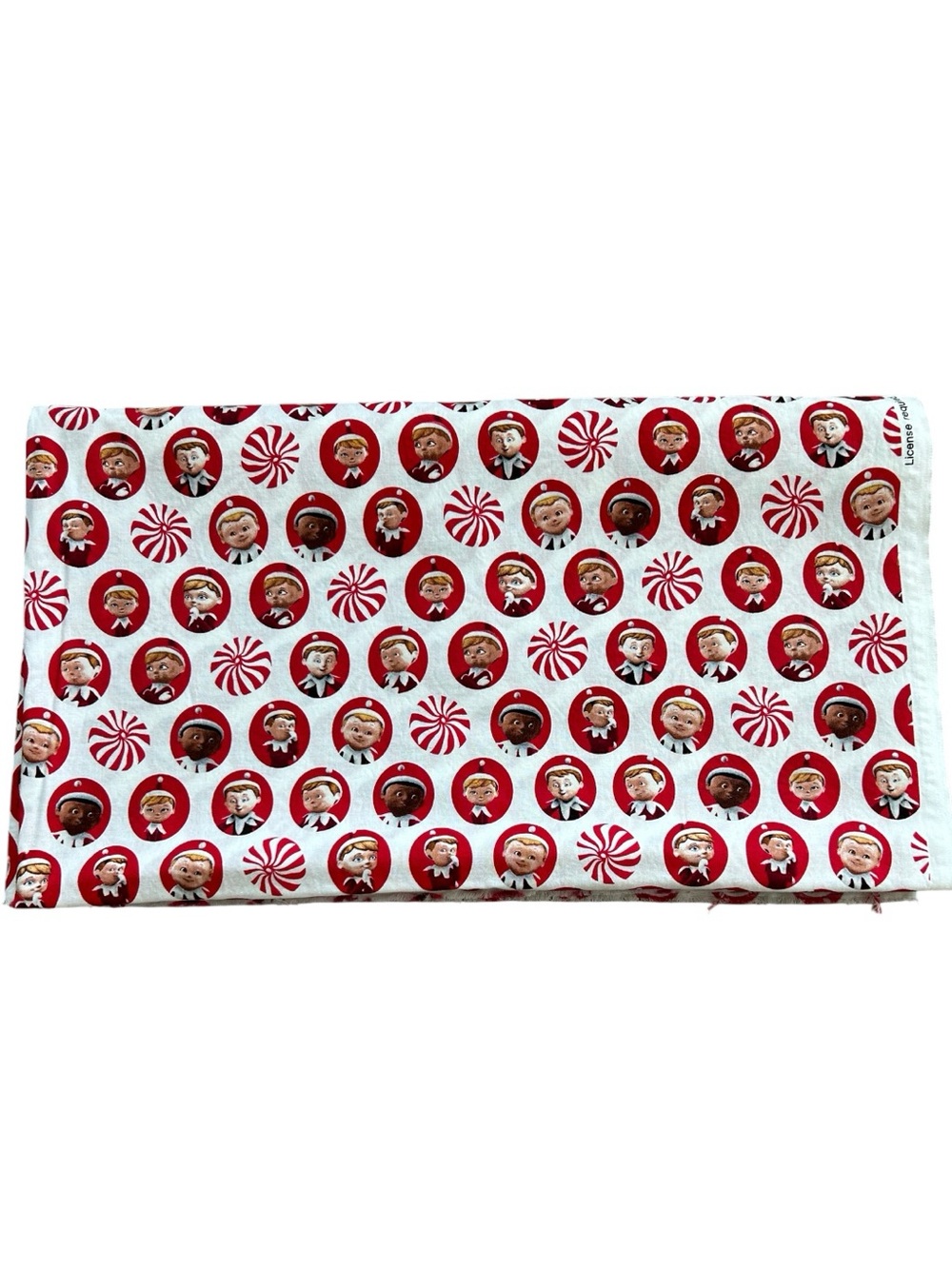 Elf on the Shelf Quilting Fabric Red & White Holiday Festive Xmas Cotton